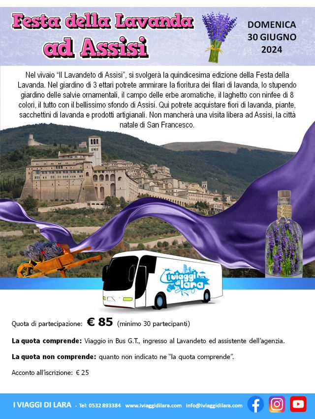 Festa Lavanda Assisi- viaggio di gruppo-i viaggi di lara