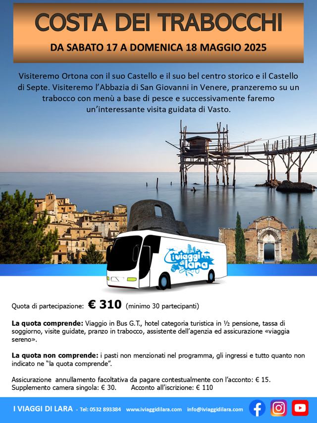 viaggi di gruppo-Costa dei Trabocchi- i viaggi di lara