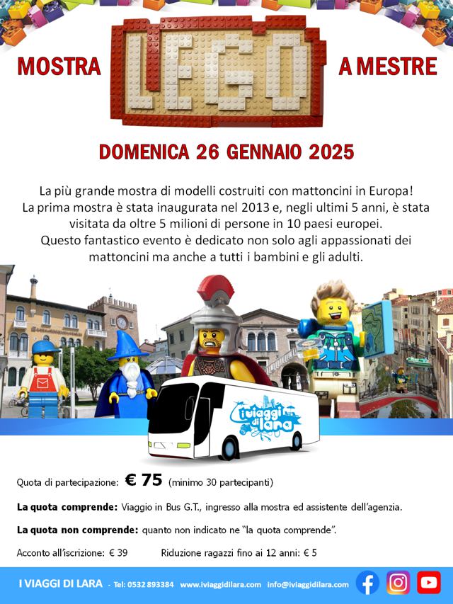 viaggi di gruppo-Mostra Lego a Mestre- i viaggi di lara