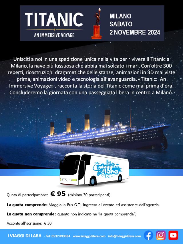 viaggi di gruppo-Museo Titanic a Milano- i viaggi di lara