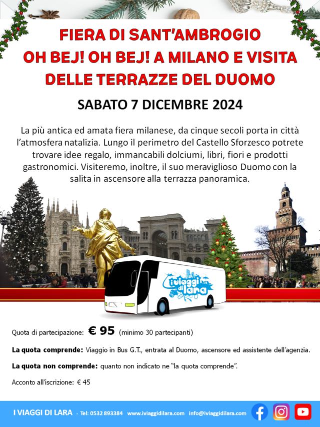 viaggi di gruppo-Oh Bej Oh Bej mercatini natale Milano- i viaggi di lara