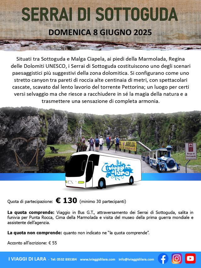 viaggi di gruppo-Serrai di Sottoguda e Marmolada- i viaggi di lara