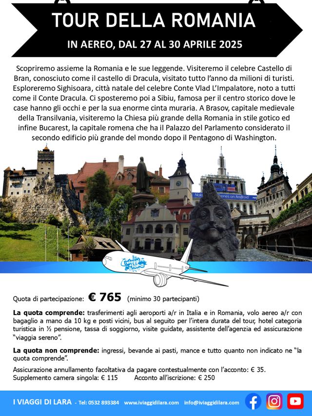 viaggi di gruppo-Tour Romania Transilvania- i viaggi di lara