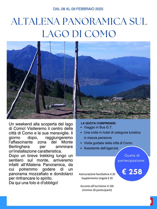 viaggi di gruppo-Altalena panoramica sul Lago di Como- i viaggi di lara