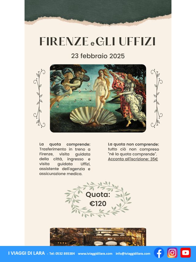 viaggi di gruppo-Firenze e gli Uffizi- i viaggi di lara