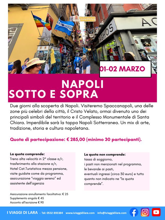 viaggi di gruppo-Napoli sotto sopra- i viaggi di lara