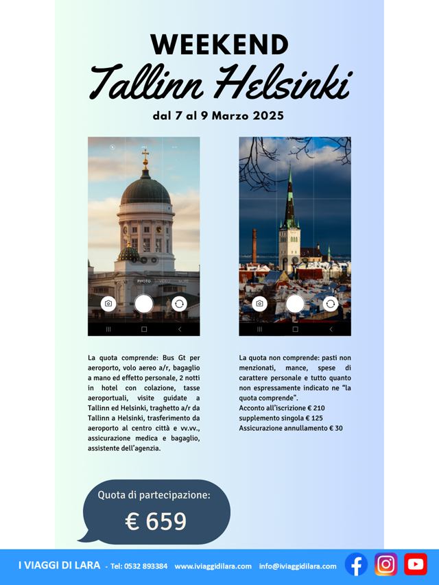 viaggi di gruppo-Tallinn e Helsinki- i viaggi di lara