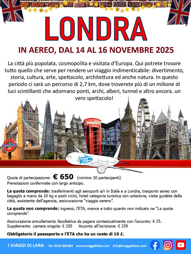 Londra 14 NOVEMBRE 2025 web