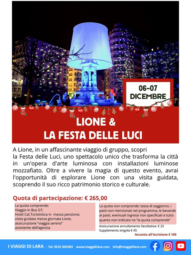 viaggio di gruppo-Festa delle Luci a Lione-i viaggi di lara