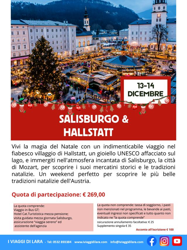 viaggio di gruppo-Mercatini di Natale di Salisburgo e Hallstatt-i viaggi di lara