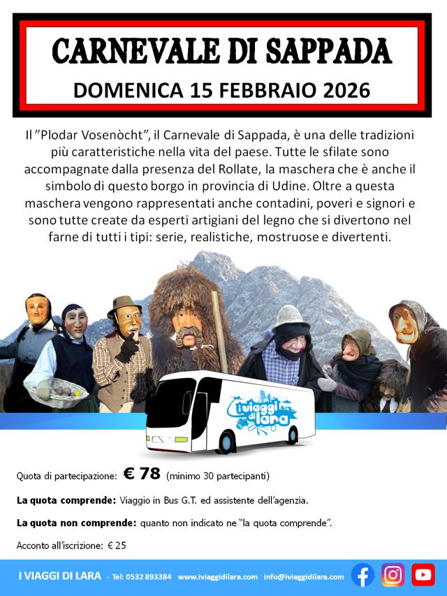 viaggio di gruppo-Carnevale Sappada- i viaggi di lara