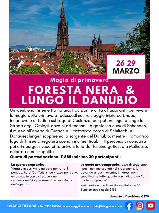 viaggio di gruppo-Foresta Nera e Danubio - i viaggi di lara