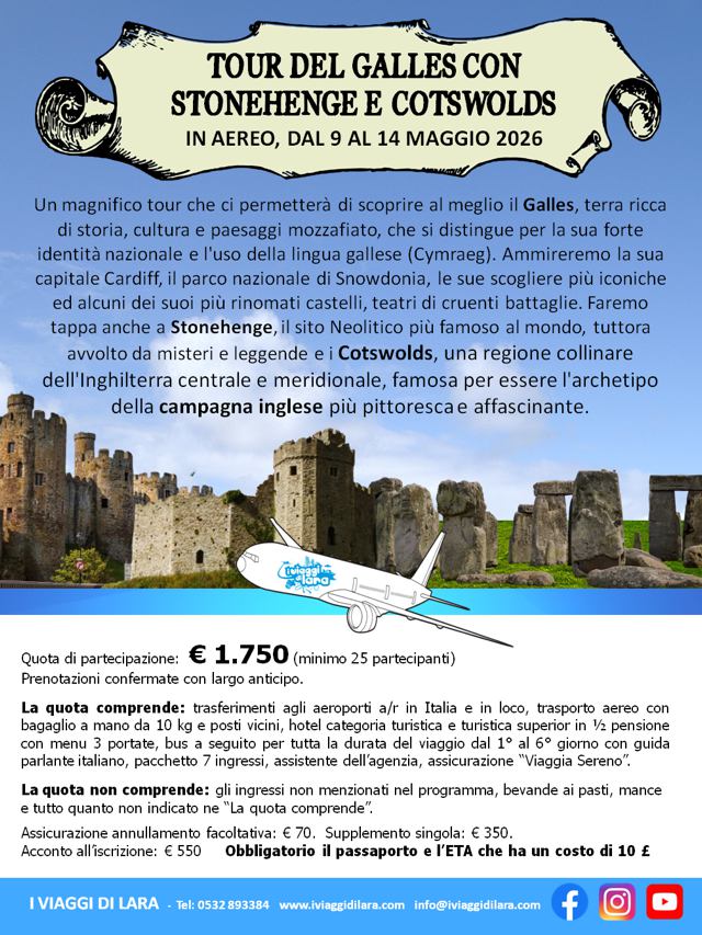 viaggio di gruppo-Galles, Stonehenge e Cotswolds- i viaggi di lara