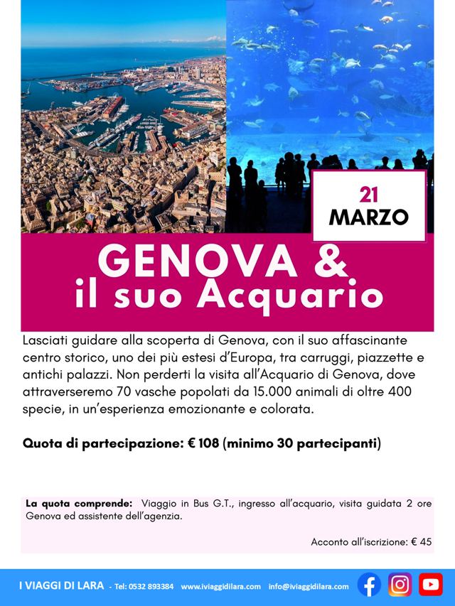 viaggio di gruppo-Genova - i viaggi di lara