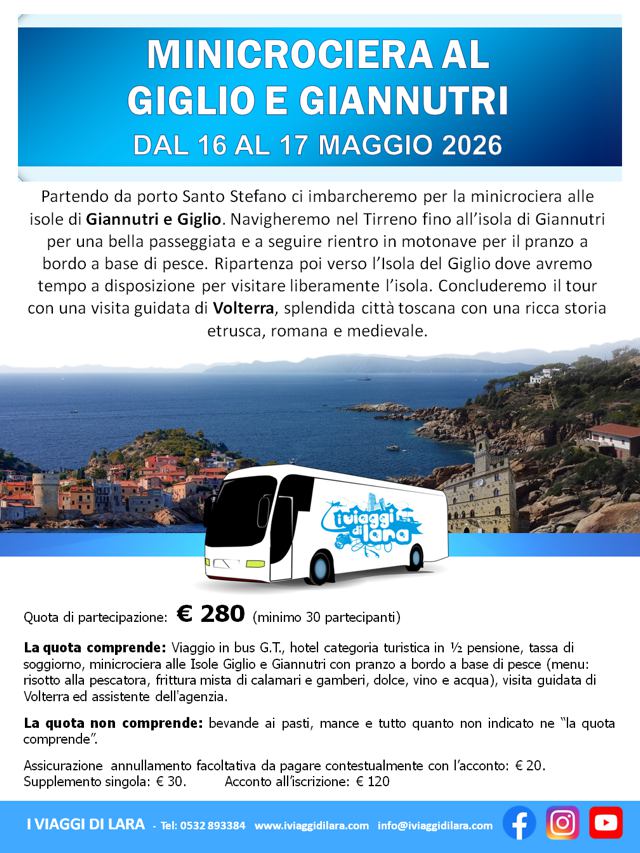 viaggio di gruppo-Giglio e Giannutri- i viaggi di lara