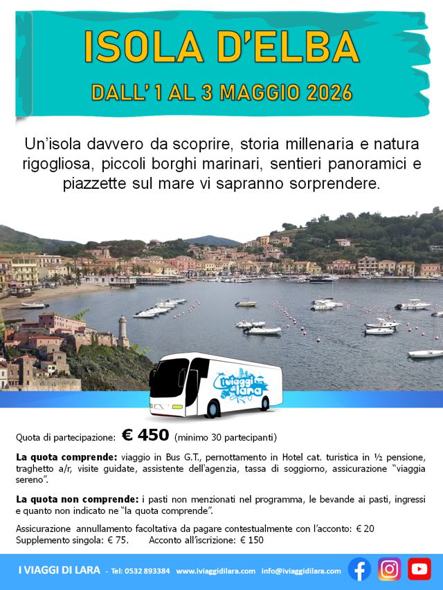 viaggio di gruppo-Isola d'Elba- i viaggi di lara