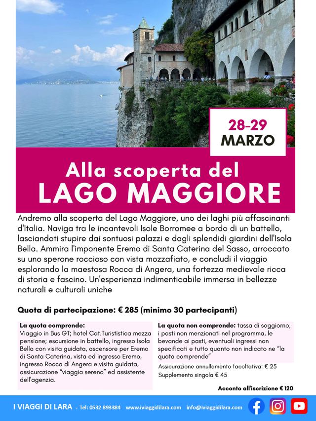viaggio di gruppo-Lago Maggiore - i viaggi di lara