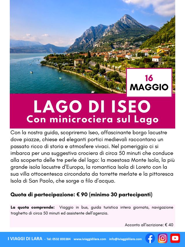 viaggio di gruppo-Lago d'Iseo - i viaggi di lara