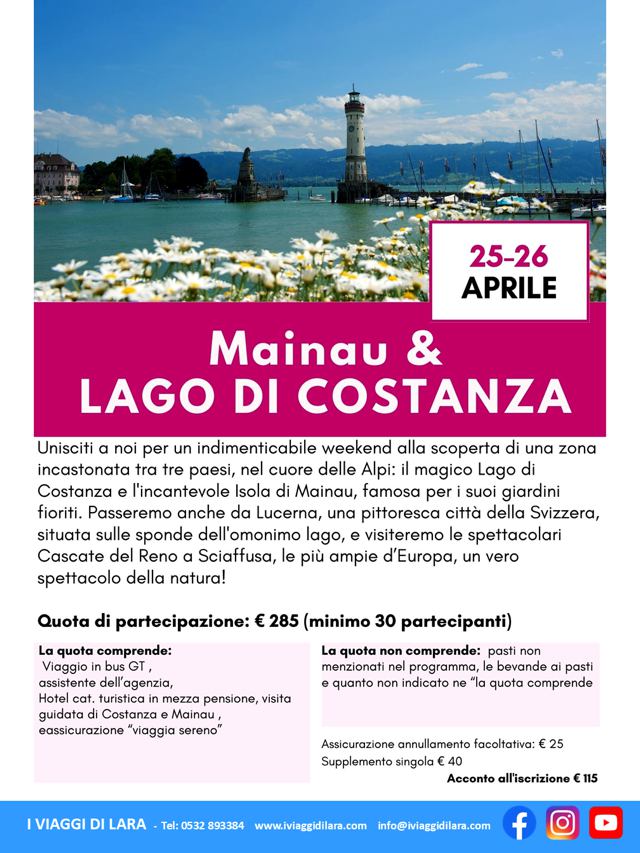 viaggio di gruppo-Mainau e Lago di Costanza - i viaggi di lara
