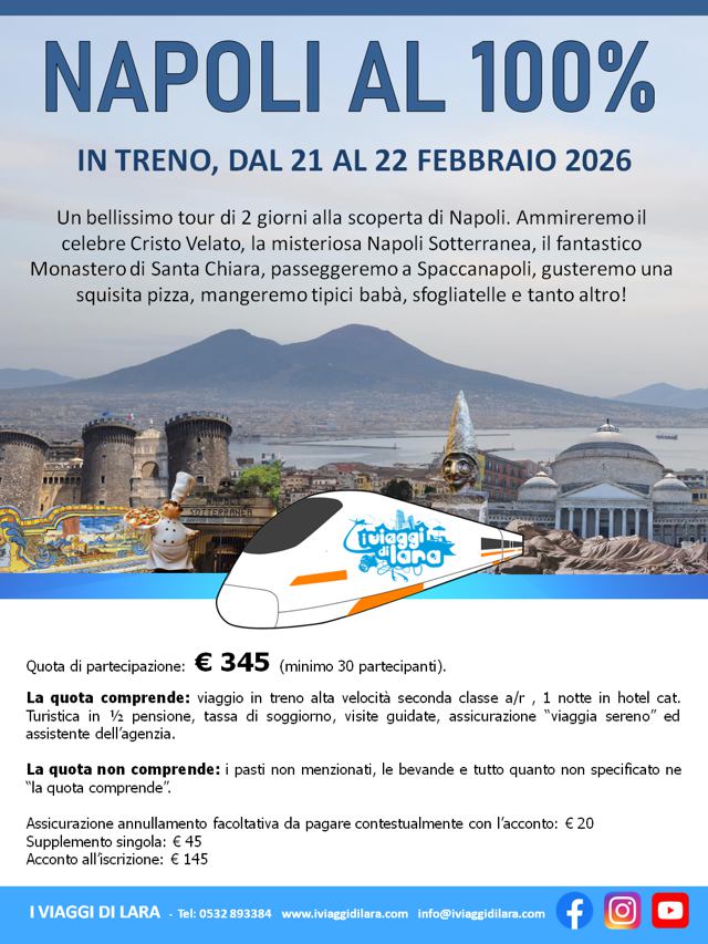 viaggio di gruppo-Napoli 2026- i viaggi di lara