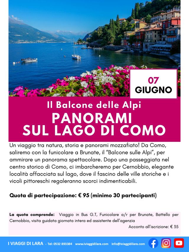 viaggio di gruppo-Panorami sul Lago di Como - i viaggi di lara