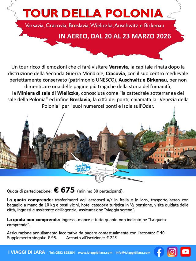 viaggio di gruppo-Polonia 2026- i viaggi di lara