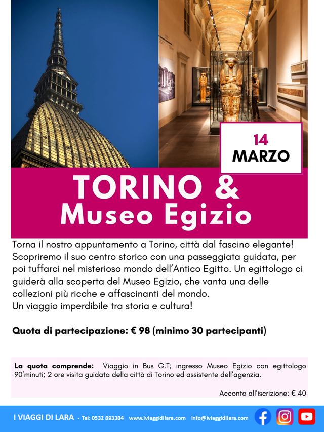 viaggio di gruppo-Torino e Museo Egizio - i viaggi di lara