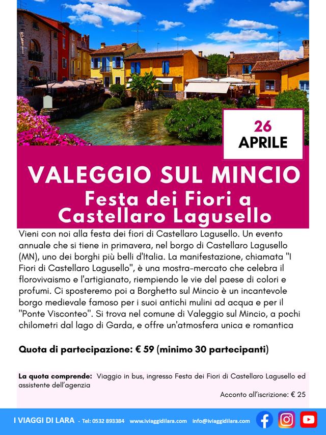 viaggio di gruppo-Valeggio sul Mincio - i viaggi di lara
