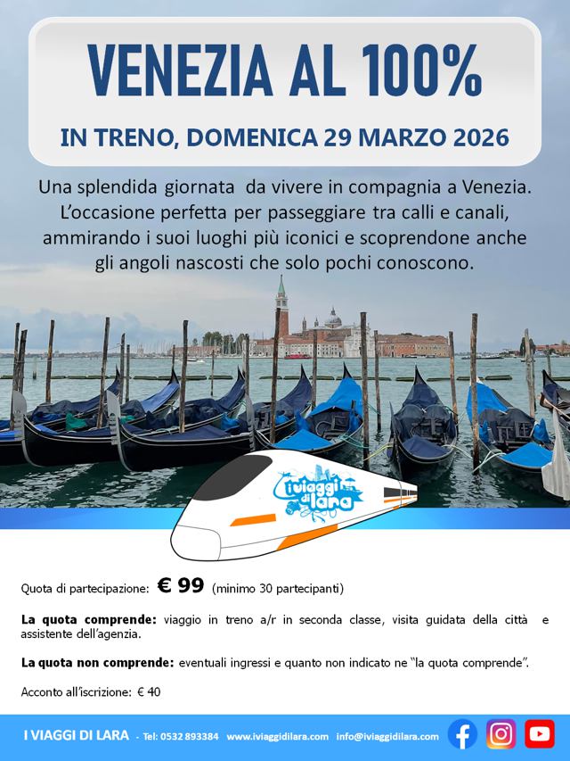 viaggio di gruppo-Venezia in treno- i viaggi di lara