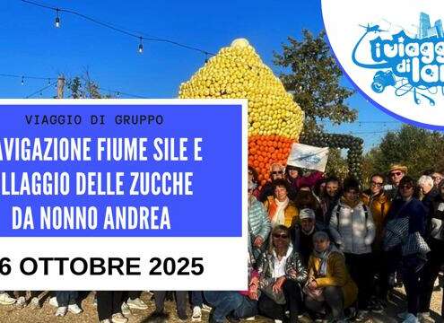 viaggio di gruppo navigazione sile e villaggio zucche nonno andrea571177760_1412850160849770_6856785819417310914_n