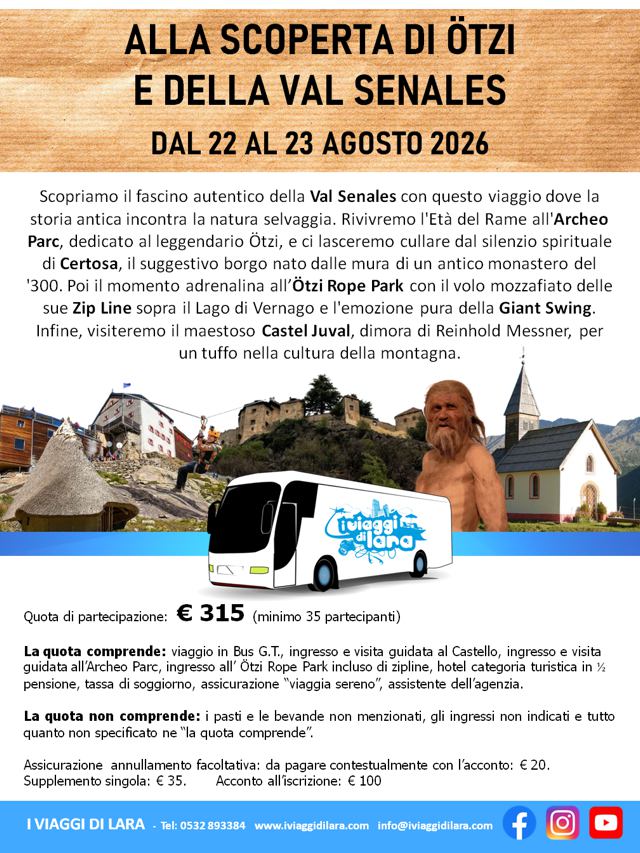 viaggi di gruppo-Alla scoperta di Otzi e della Val Senales-i viaggi di lara, 