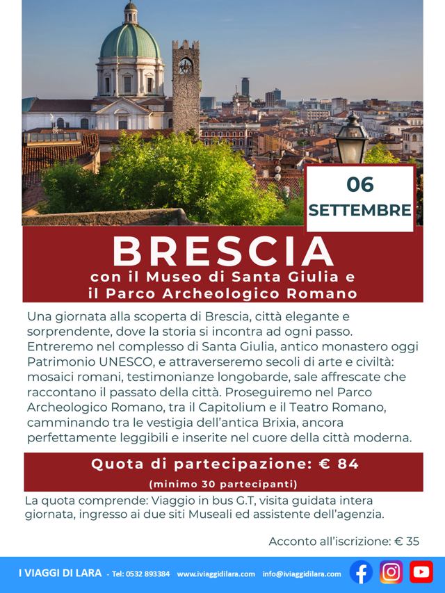 viaggi di gruppo-Brescia museo Santa Giulia e Parco Archeologico Romano- i viaggi di lara