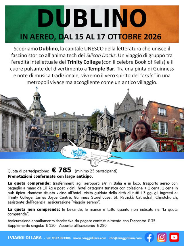 viaggi di gruppo-Dublino-i viaggi di lara