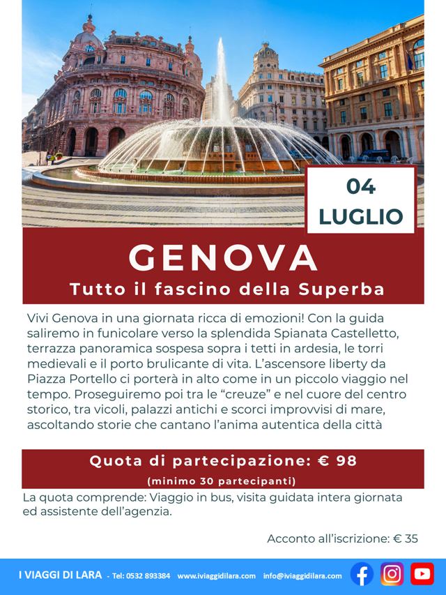 viaggi di gruppo-Genova luglio WEB- i viaggi di lara