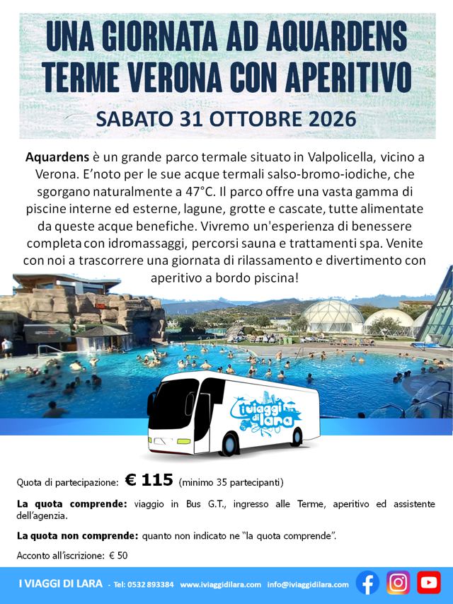 viaggi di gruppo-Giornata alle Terme Aquardens-i viaggi di lara
