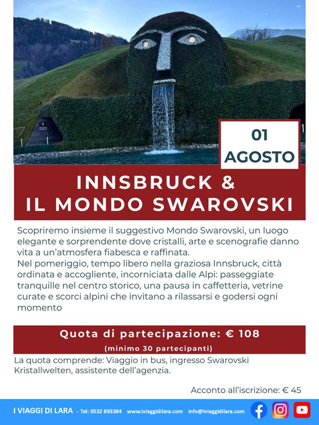 viaggi di gruppo-Innsbruck e Swarovski- i viaggi di lara