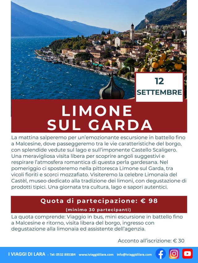 viaggi di gruppo-Limone sul Garda WEB- i viaggi di lara