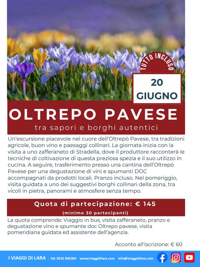 viaggi di gruppo-Oltrepò pavese- i viaggi di lara