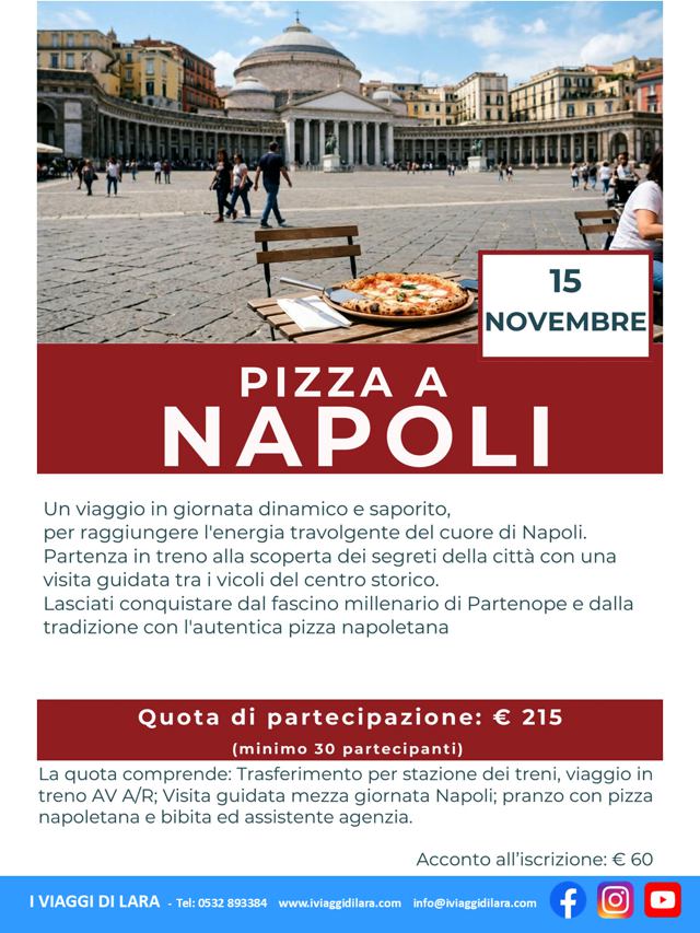 viaggi di gruppo-Pizza a Napoli in giornata- i viaggi di lara