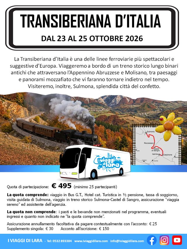 viaggi di gruppo-Transiberiana d'Italia-i viaggi di lara