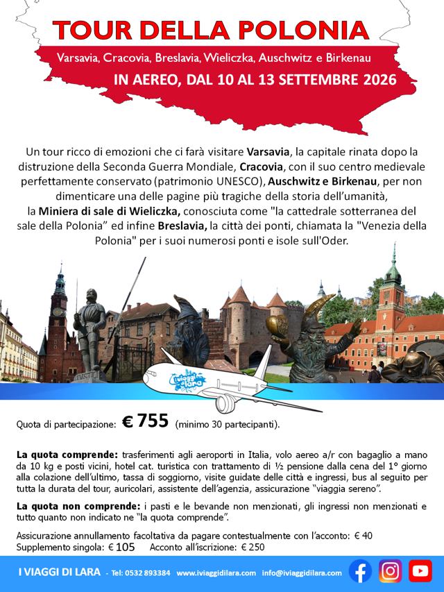 Tour Polonia settembre 2026 web