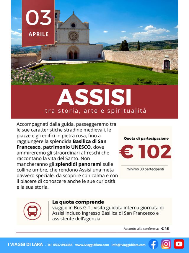 Viaggi di gruppo-Assisi- i viaggi di lara