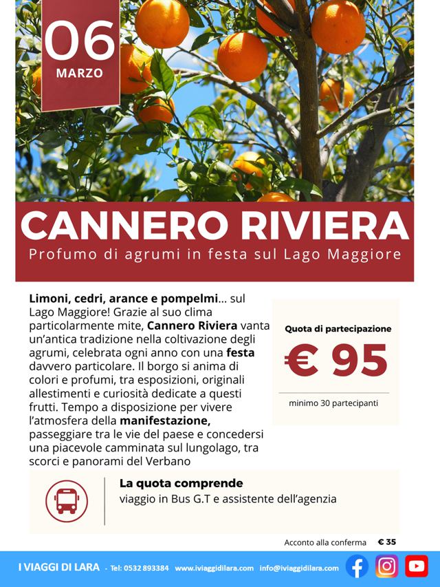Viaggi di gruppo-Cannero riviera in festa Lago Maggiore- i viaggi di lara