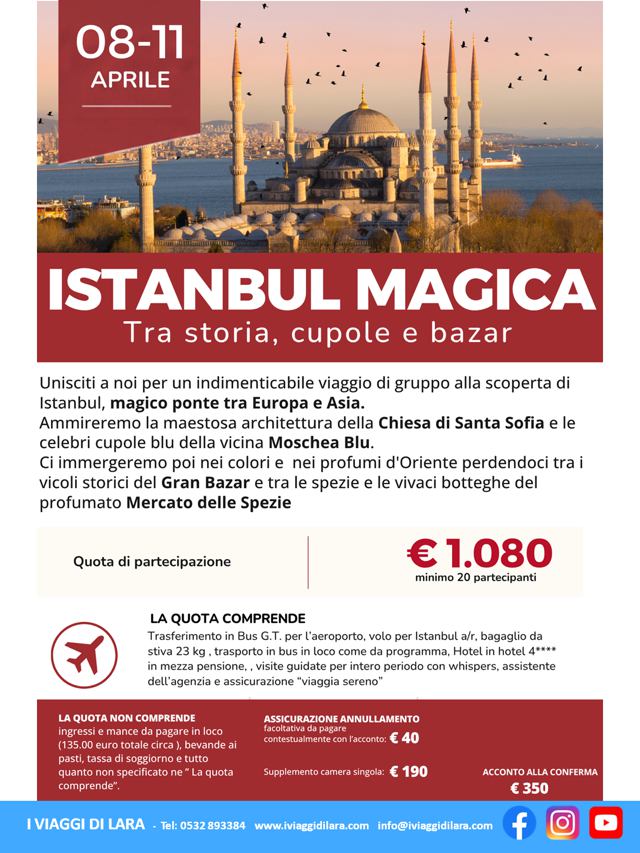 Viaggi di gruppo-Istanbul cornacchini- i viaggi di lara