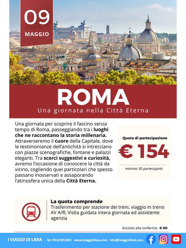 Viaggi di gruppo-Roma in giornata CORN- i viaggi di lara
