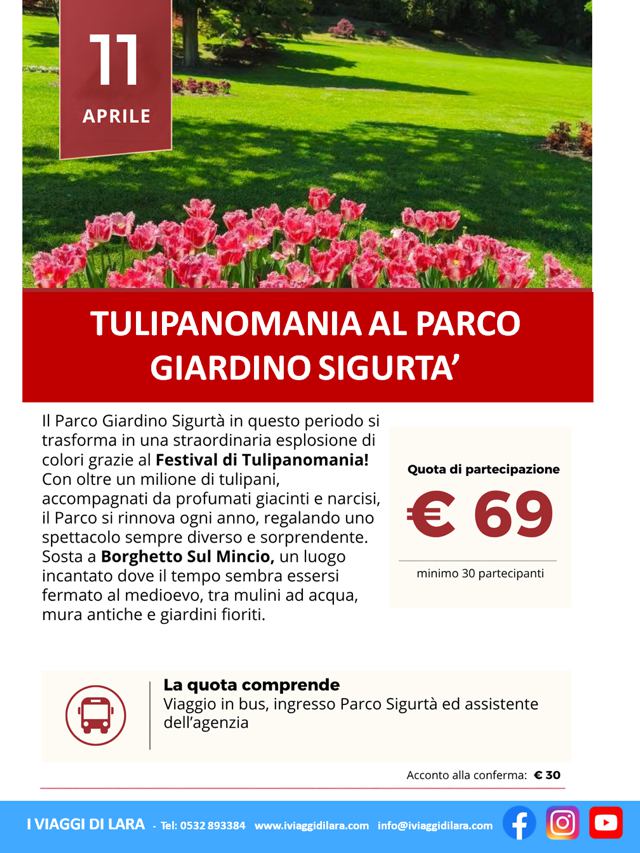 Viaggi di gruppo-Tulipanomania a Sigurtà- i viaggi di lara