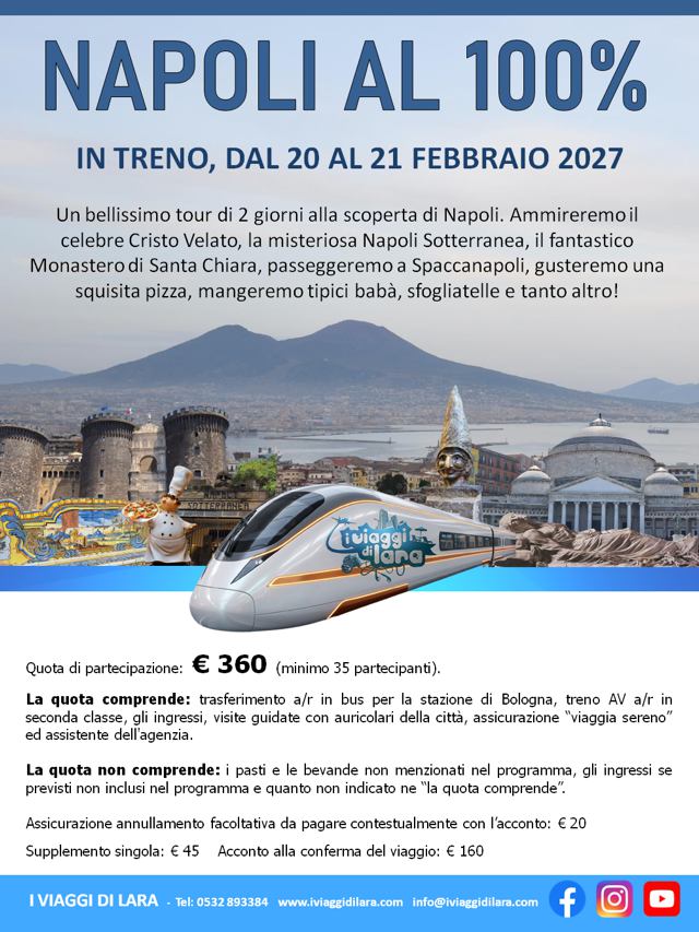 viaggi di gruppo-Napoli 2027- i viaggi di lara