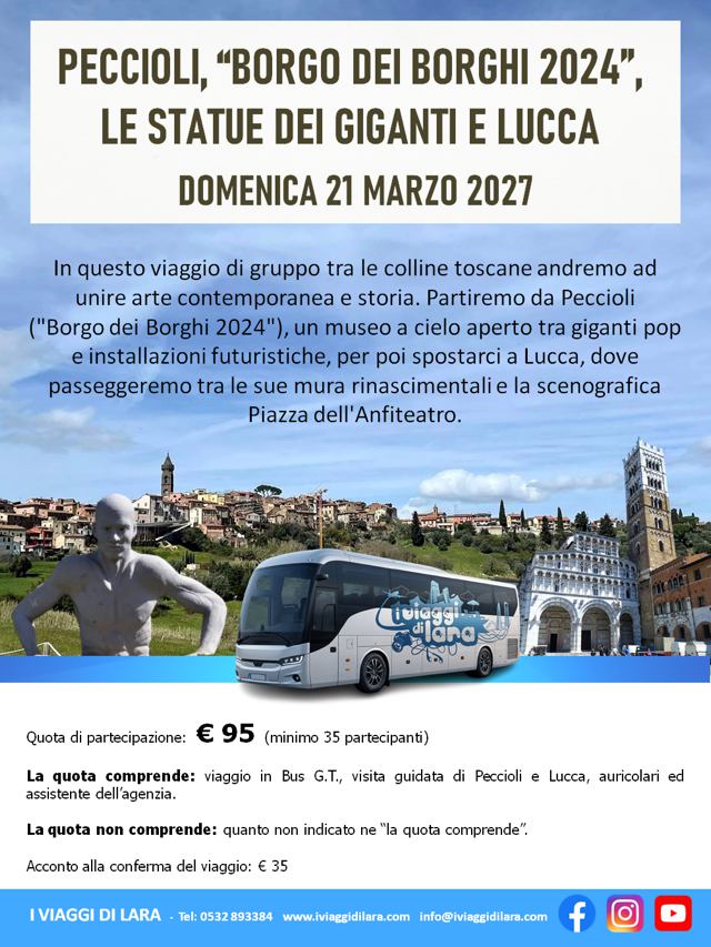 viaggi di gruppo-Peccioli e Lucca- i viaggi di lara