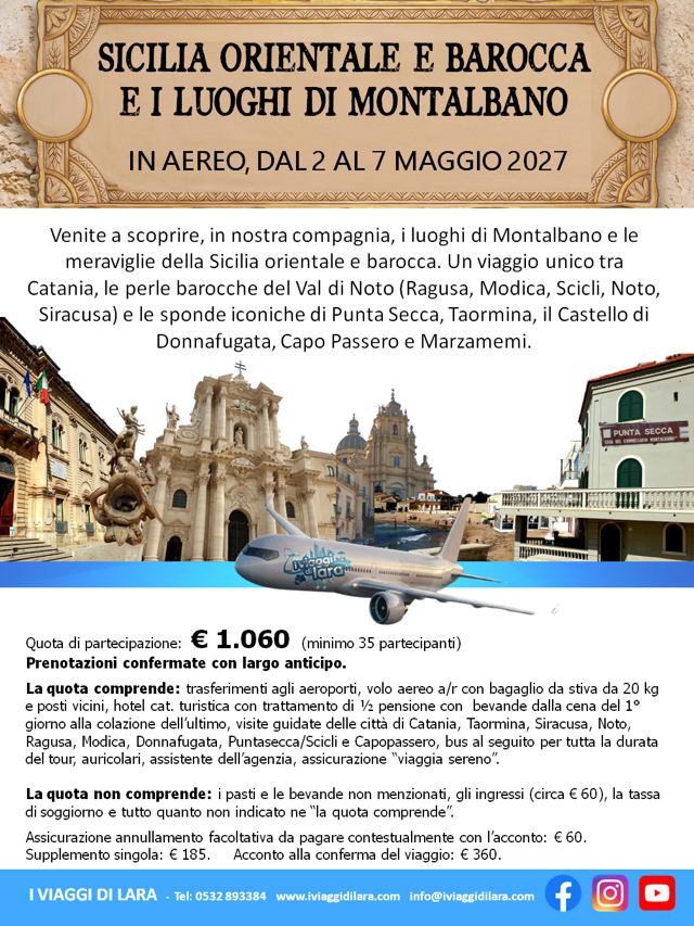 viaggi di gruppo-Sicilia Montalbano- i viaggi di lara