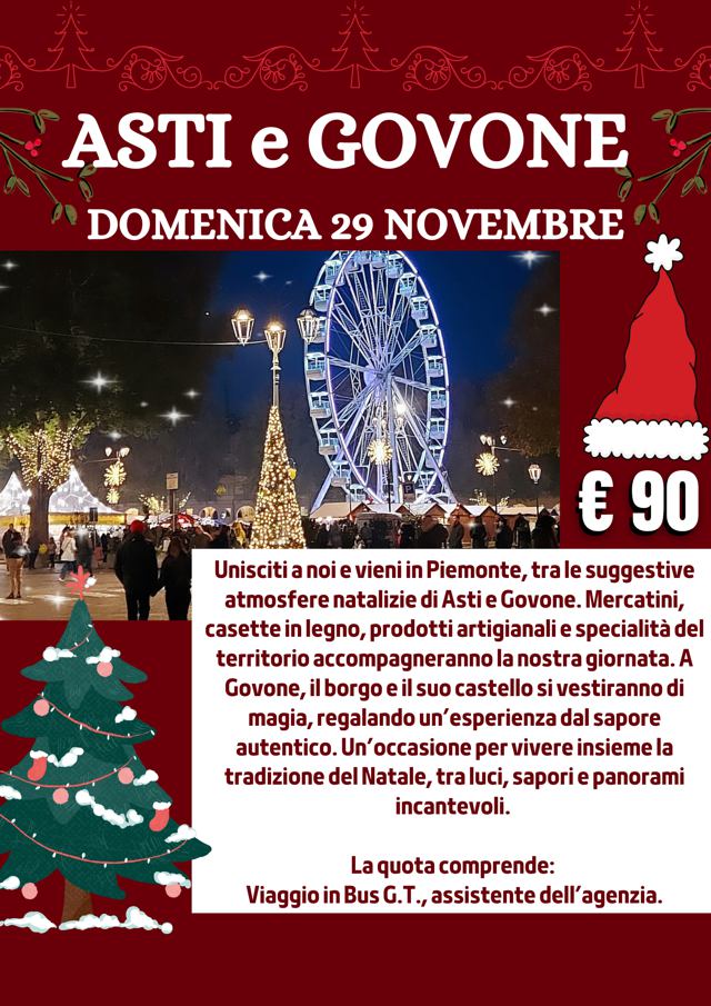 viaggio di gruppo-ASTI e GOVONE (CN)